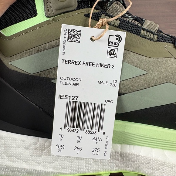 Adidas Terrex Free Hiker GTX 2.0 Hiking Shoes “ Olive Black IE5127 Men Sz - Picture 8 of 9